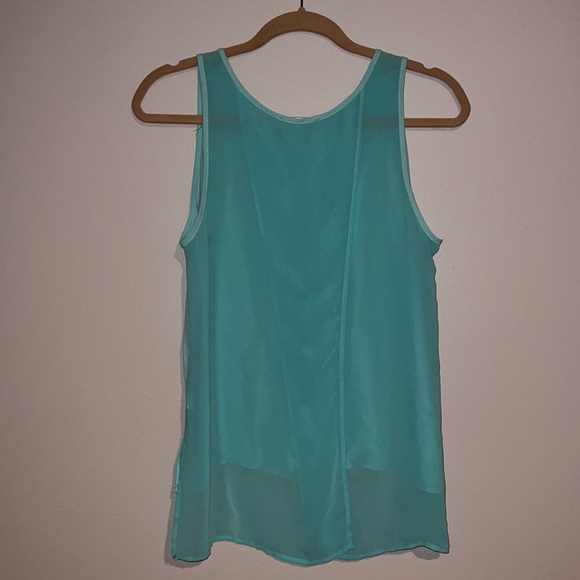 Lush Teal Aqua color Tank Top size S - Picture 2 of 8